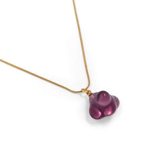 Plum Murano glass pendant necklace by Chama Navarro
